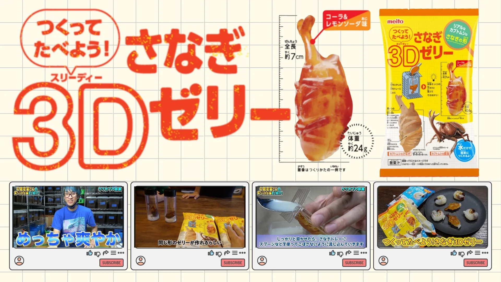 「さなぎ3Dゼリー」認知拡大施策|YouTuber活用で視聴数21万回・インプレッション200万超を達成
